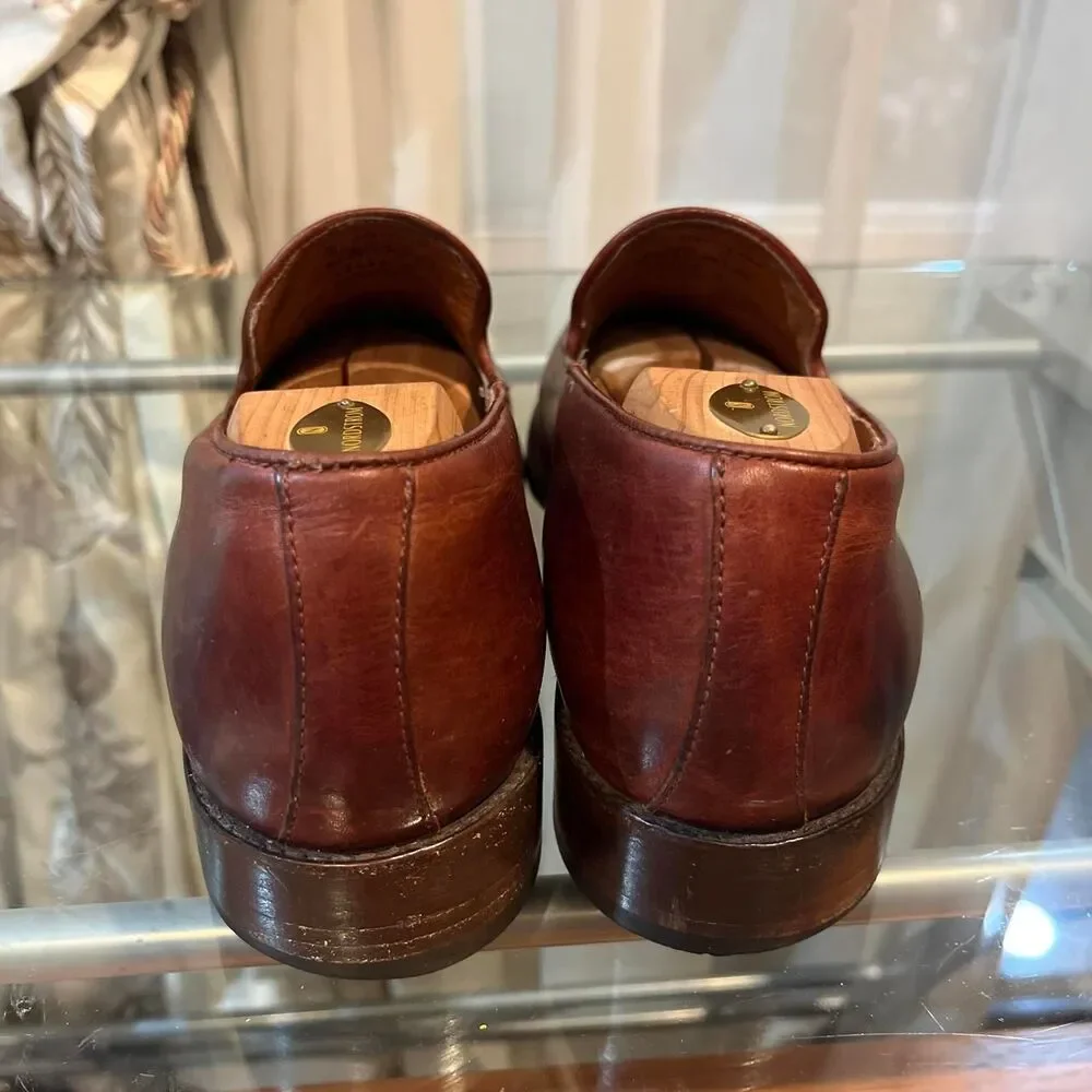 Beautiful Frye Men's Brown and Burgundy Loafers